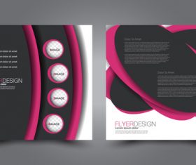 Brochure cover with modern design vector 11