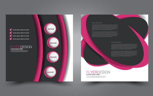 Brochure cover with modern design vector 11