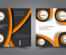 Brochure cover with modern design vector 12