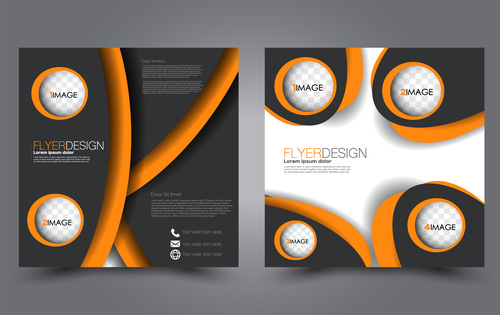 Brochure cover with modern design vector 12