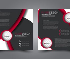 Brochure cover with modern design vector 13