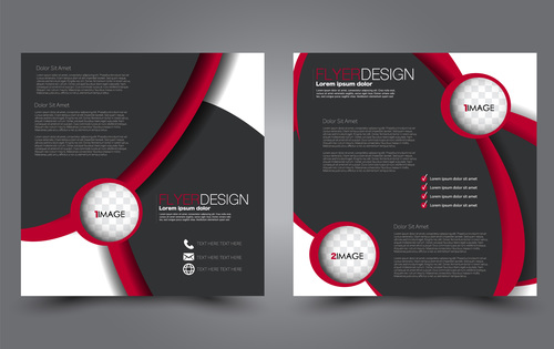Brochure cover with modern design vector 13