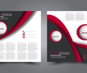 Brochure cover with modern design vector 14
