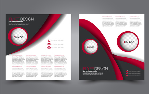 Brochure cover with modern design vector 14