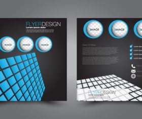 Brochure cover with modern design vector 15