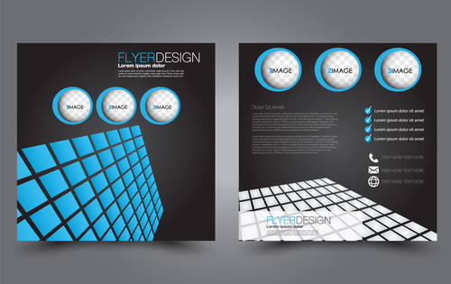 Brochure cover with modern design vector 15