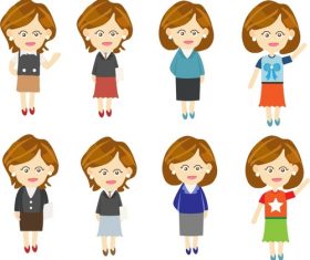 Business cartoon woman vector