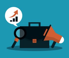 Businessmen team with Internet office vector material 10