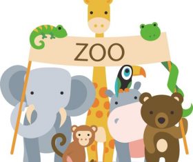 Cartoon character back material design vector