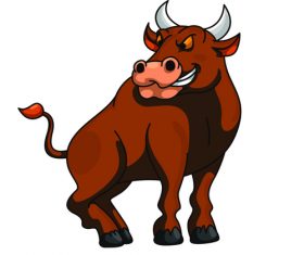 Cartoon cow design pattern vector