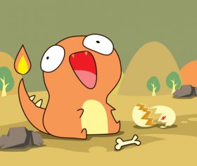 Cartoon dinosaur vector