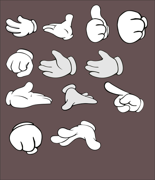 Cartoon hand decorative pattern vector