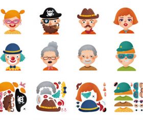 Cartoon image vector face card