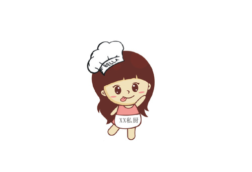 Cartoon kitchen girl vector