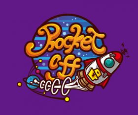 Cartoon rocket vector illustration