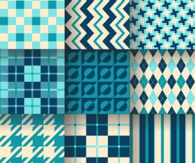 Checkered seamless pattern design vectors set 01