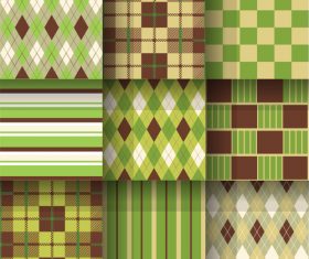 Checkered seamless pattern design vectors set 10