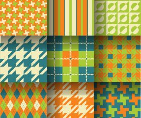 Checkered seamless pattern design vectors set 11