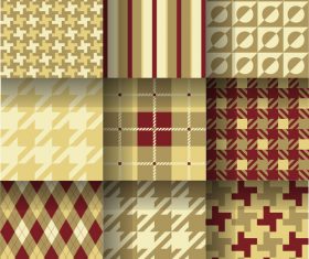 Checkered seamless pattern design vectors set 13