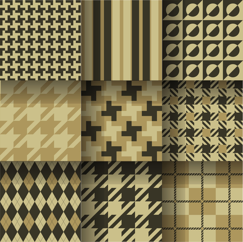 Checkered seamless pattern design vectors set 14