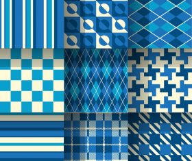 Checkered seamless pattern design vectors set 15