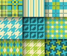Checkered seamless pattern design vectors set 17