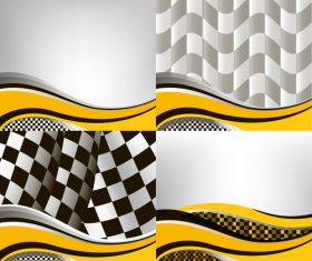 Checkered with abstract background vector 01
