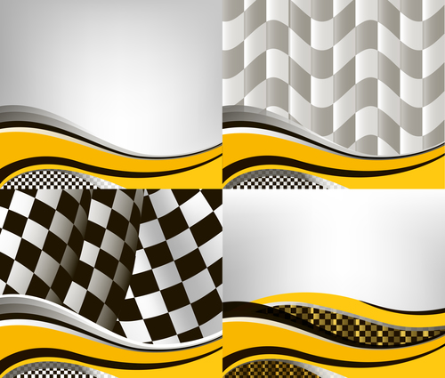 Checkered with abstract background vector 01