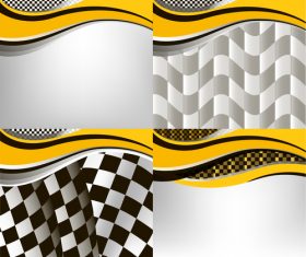 Checkered with abstract background vector 02