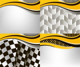 Checkered with abstract background vector 03