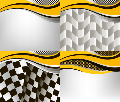 Checkered with abstract background vector 03