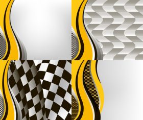 Checkered with abstract background vector 04