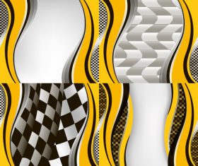 Checkered with abstract background vector 05