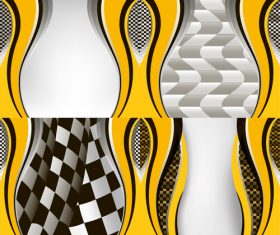 Checkered with abstract background vector 06
