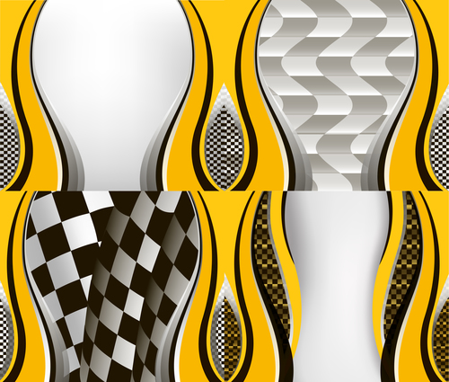 Checkered with abstract background vector 07
