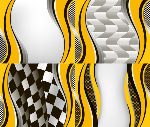Checkered with abstract background vector 08