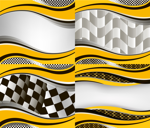 Checkered with abstract background vector 09