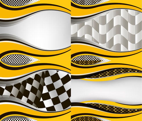 Checkered with abstract background vector 10