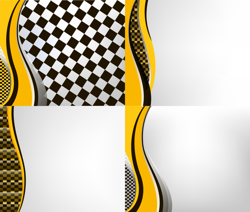 Checkered with abstract background vector 16
