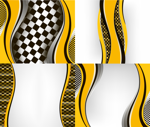 Checkered with abstract background vector 18