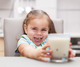 Child drink milk Stock Photo 01