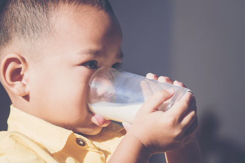 Child drink milk Stock Photo 04