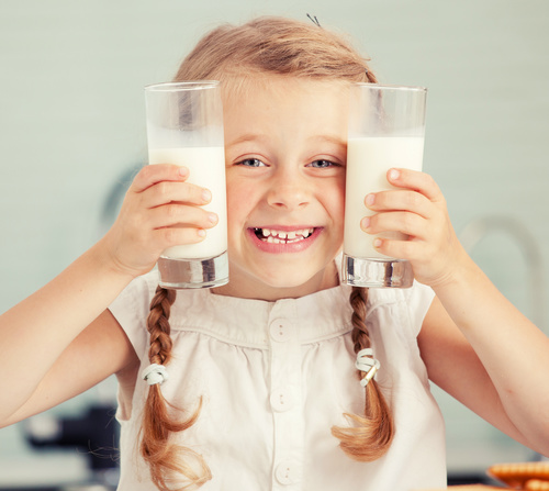 Child drink milk Stock Photo 07