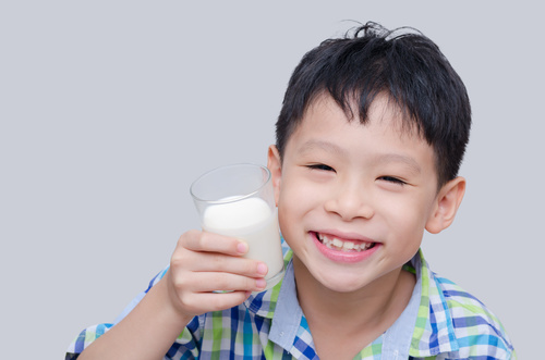 Child drink milk Stock Photo 08