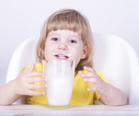 Child drink milk Stock Photo 09