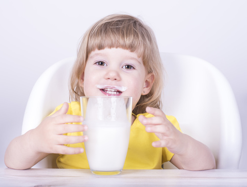 Child drink milk Stock Photo 09