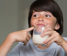Child drink milk Stock Photo 10