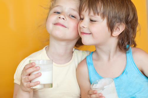Child drink milk Stock Photo 12