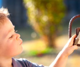 Child playing in the park Stock Photo 04