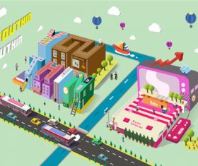 City illustration vector